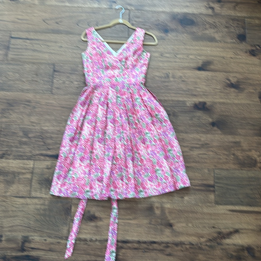 Brooks Brothers Liberty Rose Print cotton dress $298 -  Sz 4P - Picture 6 of 10